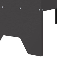 Produktbild för Fodertrog för boskap Svart 79 x 35 x 62 cm Kallvalsat Stål