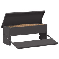 Produktbild för Kyckling Trampmatare Svart 48,5 x 39,5 x 19 cm Kallvalsat Stål