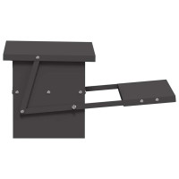 Produktbild för Kyckling Trampmatare Svart 48,5 x 39,5 x 19 cm Kallvalsat Stål