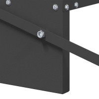 Produktbild för Kyckling Trampmatare Svart 48,5 x 39,5 x 19 cm Kallvalsat Stål