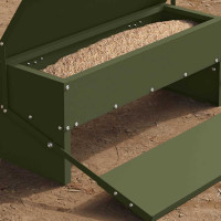 Produktbild för Kyckling Trampmatare Olivgrön 48,5 x 39,5 x 19 cm