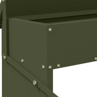 Produktbild för Kyckling Trampmatare Olivgrön 48,5 x 39,5 x 19 cm