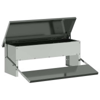 Produktbild för Kyckling Trampmatare Silver 48,5 x 39,5 x 19 cm