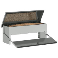 Produktbild för Kyckling Trampmatare Silver 48,5 x 39,5 x 19 cm