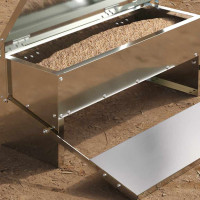 Produktbild för Kyckling Trampmatare Silver 48,5 x 39,5 x 19 cm