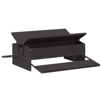 Produktbild för Kyckling Trampmatare Svart 75 x 53 x 20,5 cm Kallvalsat Stål