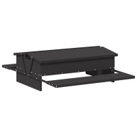 Produktbild för Kyckling Trampmatare Svart 75 x 53 x 20,5 cm Kallvalsat Stål