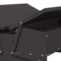 Produktbild för Kyckling Trampmatare Svart 75 x 53 x 20,5 cm Kallvalsat Stål