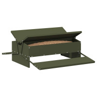 Produktbild för Kyckling Trampmatare Olivgrön 75 x 53 x 20,5 cm Kallvalsat Stål