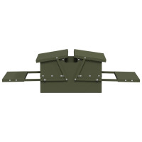 Produktbild för Kyckling Trampmatare Olivgrön 75 x 53 x 20,5 cm Kallvalsat Stål