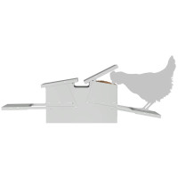 Produktbild för Kyckling Trampmatare Silver 75 x 53 x 20,5 cm Galvaniserat Stål