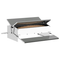 Produktbild för Kyckling Trampmatare Silver 75 x 53 x 20,5 cm Galvaniserat Stål