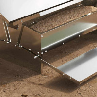 Produktbild för Kyckling Trampmatare Silver 75 x 53 x 20,5 cm Galvaniserat Stål