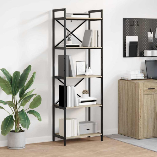 vidaXL Hyllsystem Sonoma-ek 56 x 34 x 171 cm Konstruerat trä