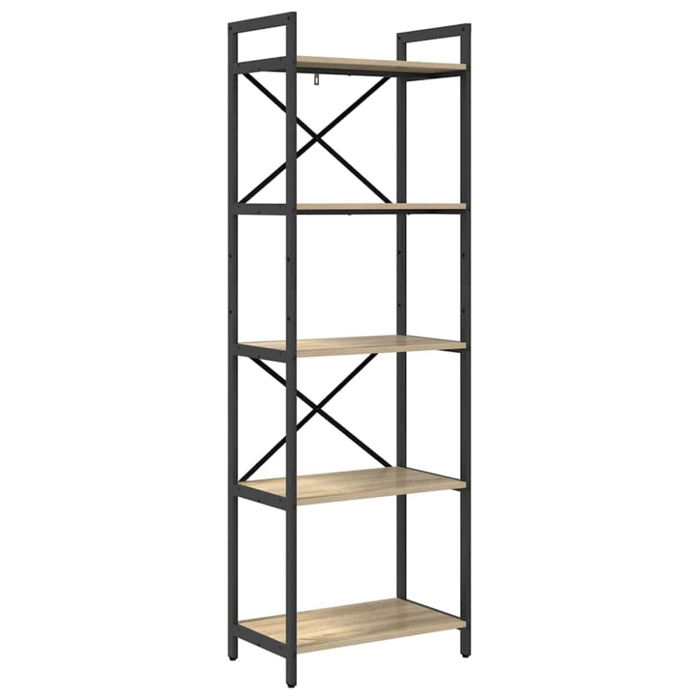 Produktbild för Hyllsystem Sonoma-ek 56 x 34 x 171 cm Konstruerat trä