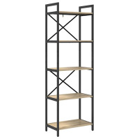 Produktbild för Hyllsystem Sonoma-ek 56 x 34 x 171 cm Konstruerat trä
