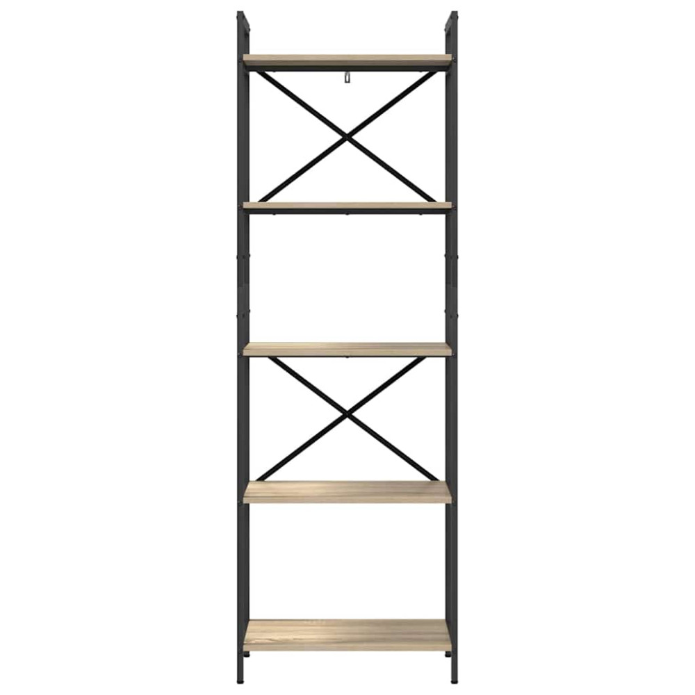 Produktbild för Hyllsystem Sonoma-ek 56 x 34 x 171 cm Konstruerat trä