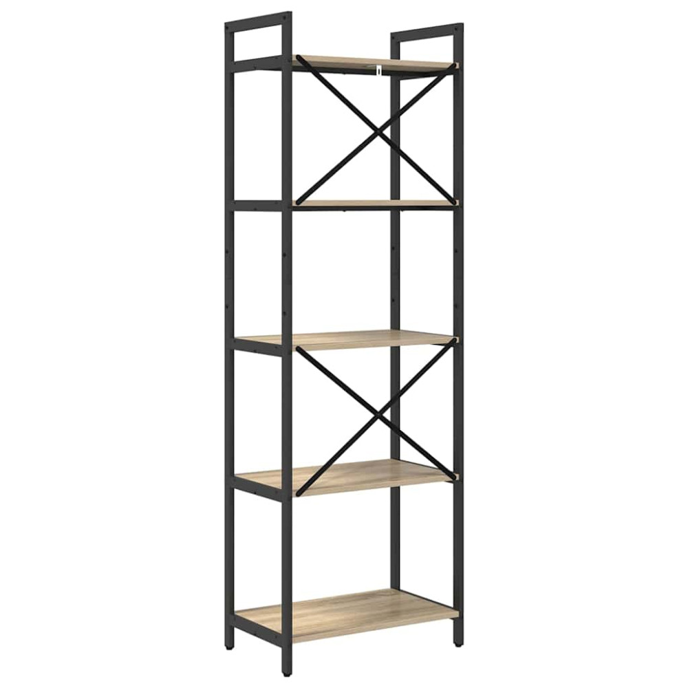 Produktbild för Hyllsystem Sonoma-ek 56 x 34 x 171 cm Konstruerat trä