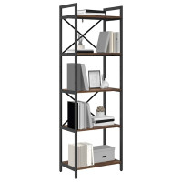 Produktbild för Hyllsystem Rökt ek 56 x 34 x 171 cm Konstruerat trä