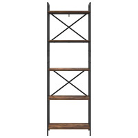 Produktbild för Hyllsystem Rökt ek 56 x 34 x 171 cm Konstruerat trä