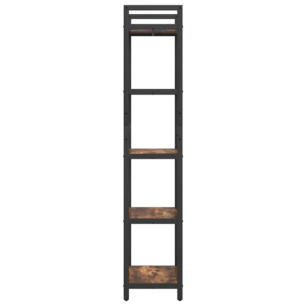 Produktbild för Hyllsystem Rökt ek 56 x 34 x 171 cm Konstruerat trä