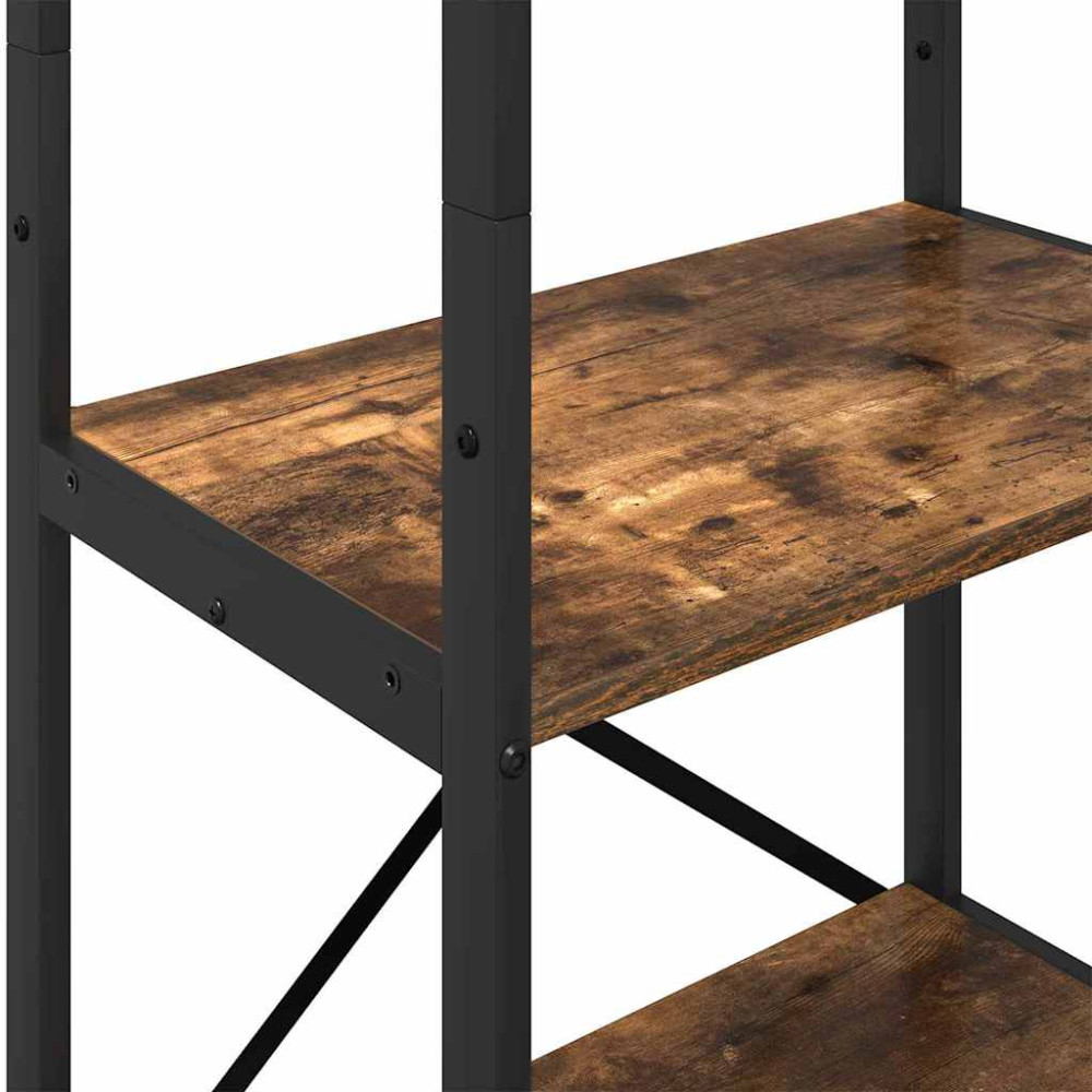 Produktbild för Hyllsystem Rökt ek 56 x 34 x 171 cm Konstruerat trä