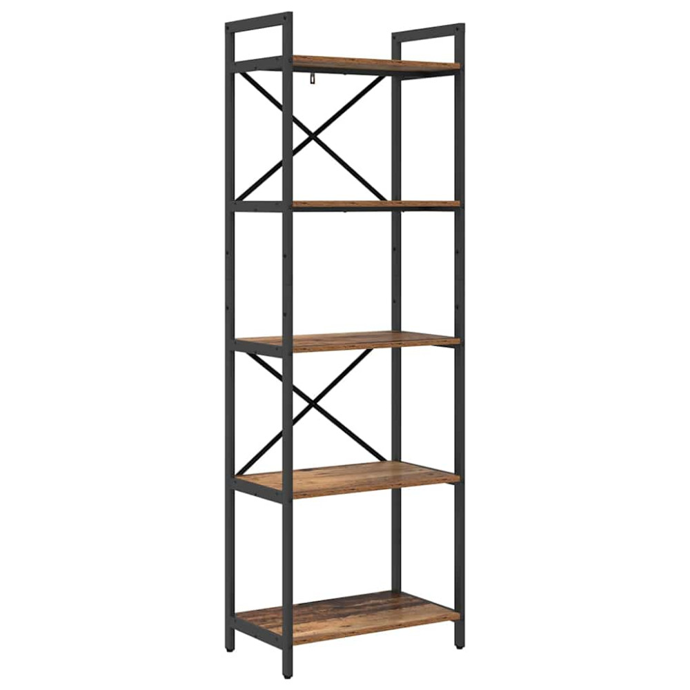 Produktbild för Hyllsystem Gammalt trä 56 x 34 x 171 cm Konstruerat trä