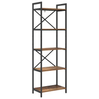 Produktbild för Hyllsystem Gammalt trä 56 x 34 x 171 cm Konstruerat trä