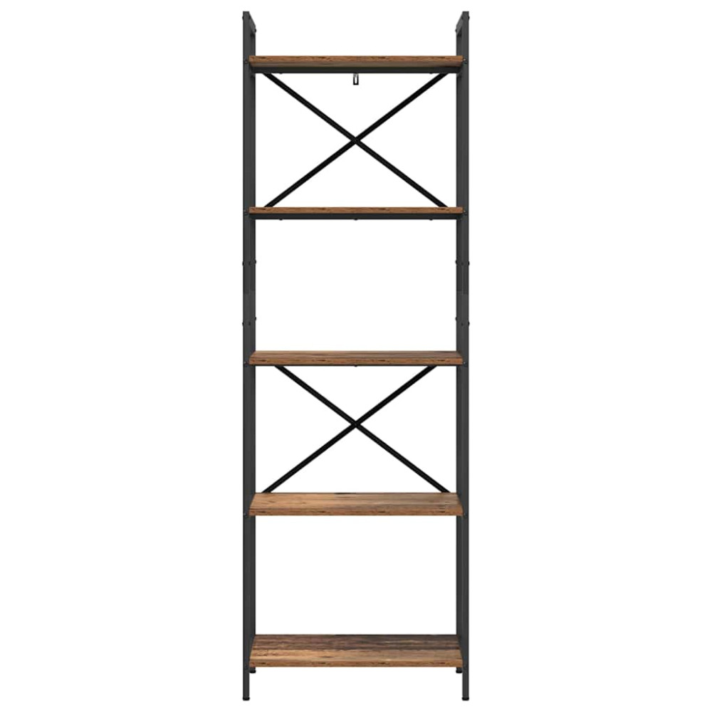 Produktbild för Hyllsystem Gammalt trä 56 x 34 x 171 cm Konstruerat trä