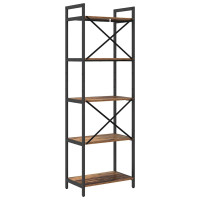 Produktbild för Hyllsystem Gammalt trä 56 x 34 x 171 cm Konstruerat trä