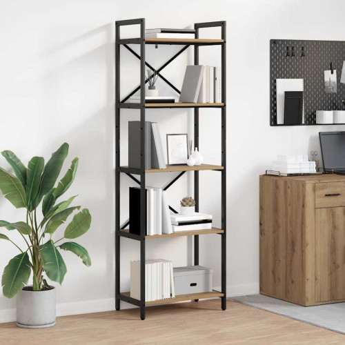 vidaXL Hyllsystem Artisan Ek 56 x 34 x 171 cm Konstruerat trä