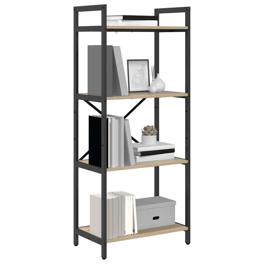 Produktbild för Hyllsystem Sonoma-ek 56 x 34 x 133,5 cm Konstruerat trä