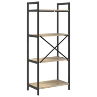 Produktbild för Hyllsystem Sonoma-ek 56 x 34 x 133,5 cm Konstruerat trä