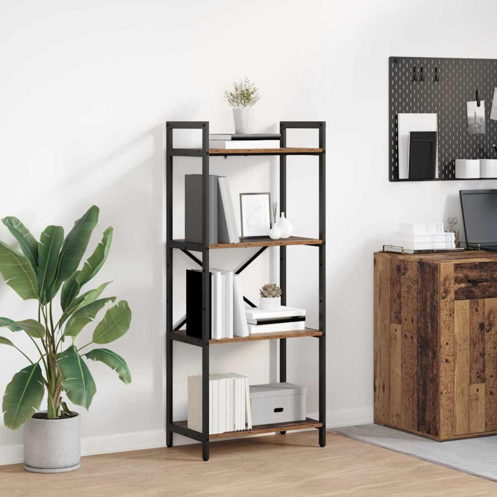 Produktbild för Hyllsystem Gammalt trä 56 x 34 x 133,5 cm Konstruerat trä
