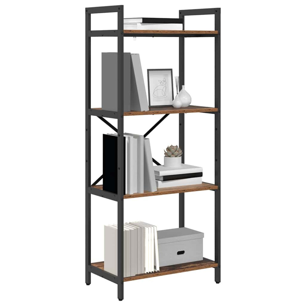 Produktbild för Hyllsystem Gammalt trä 56 x 34 x 133,5 cm Konstruerat trä