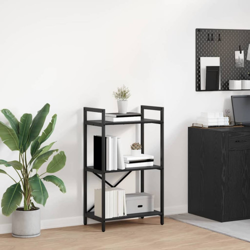 vidaXL Hyllsystem Svart Ek 56 x 34 x 96 cm Konstruerat trä