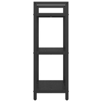 Produktbild för Hyllsystem Svart Ek 56 x 34 x 96 cm Konstruerat trä