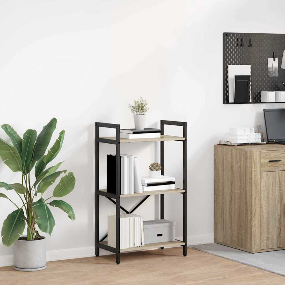Produktbild för Hyllsystem Sonoma-ek 56 x 34 x 96 cm Konstruerat trä