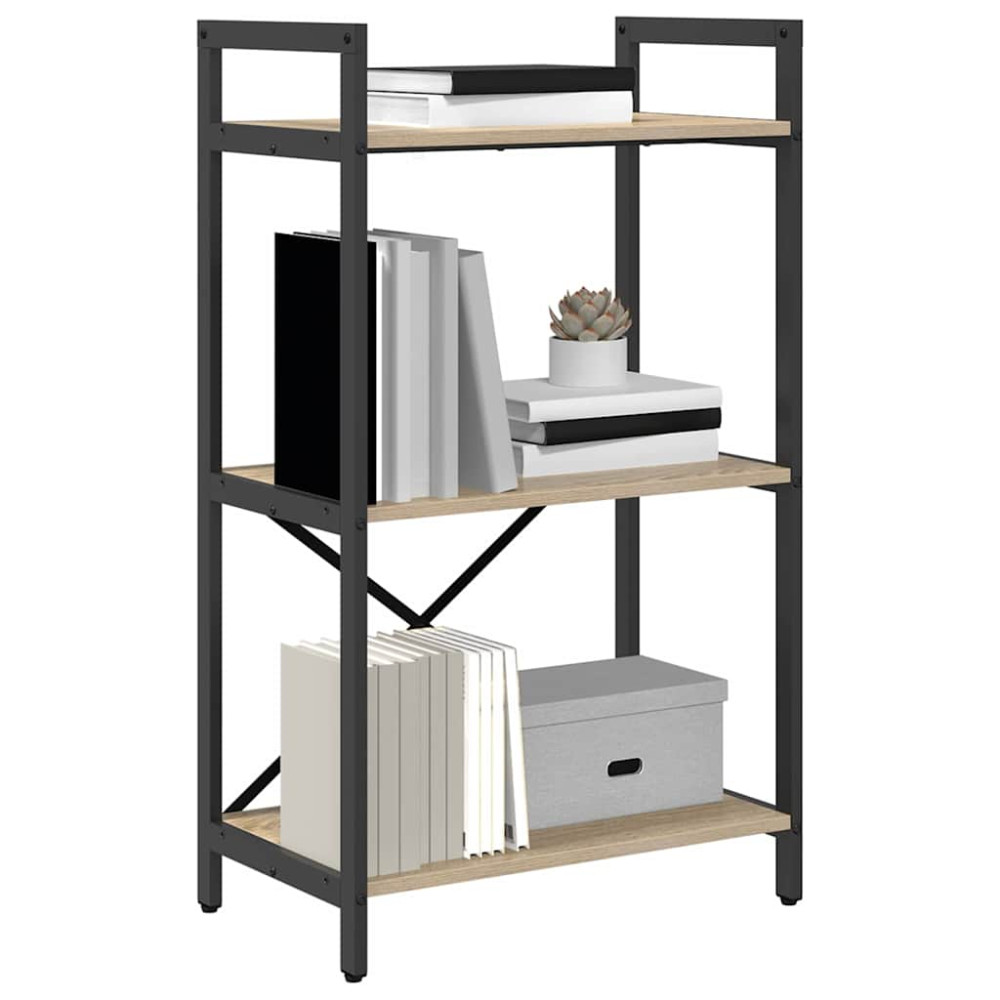 Produktbild för Hyllsystem Sonoma-ek 56 x 34 x 96 cm Konstruerat trä