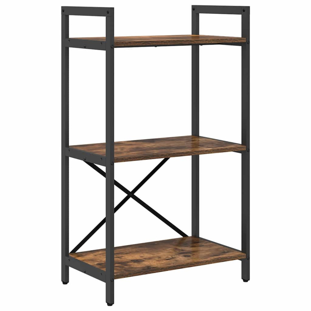 Produktbild för Hyllsystem Rökt ek 56 x 34 x 96 cm Konstruerat trä