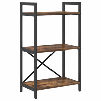 Produktbild för Hyllsystem Rökt ek 56 x 34 x 96 cm Konstruerat trä