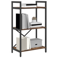 Produktbild för Hyllsystem Rökt ek 56 x 34 x 96 cm Konstruerat trä