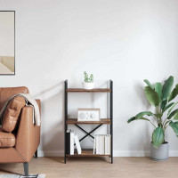 Produktbild för Hyllsystem Rökt ek 56 x 34 x 96 cm Konstruerat trä