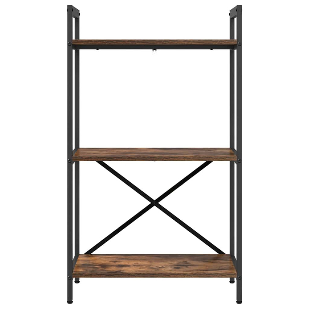 Produktbild för Hyllsystem Rökt ek 56 x 34 x 96 cm Konstruerat trä