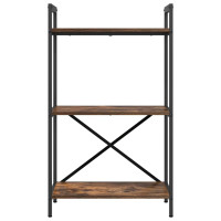Produktbild för Hyllsystem Rökt ek 56 x 34 x 96 cm Konstruerat trä