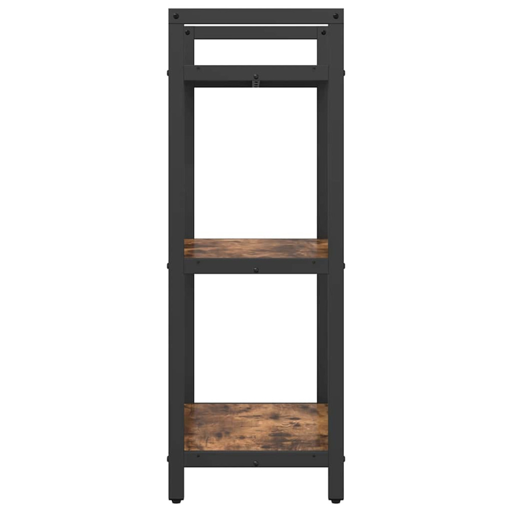 Produktbild för Hyllsystem Rökt ek 56 x 34 x 96 cm Konstruerat trä