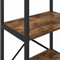 Produktbild för Hyllsystem Rökt ek 56 x 34 x 96 cm Konstruerat trä