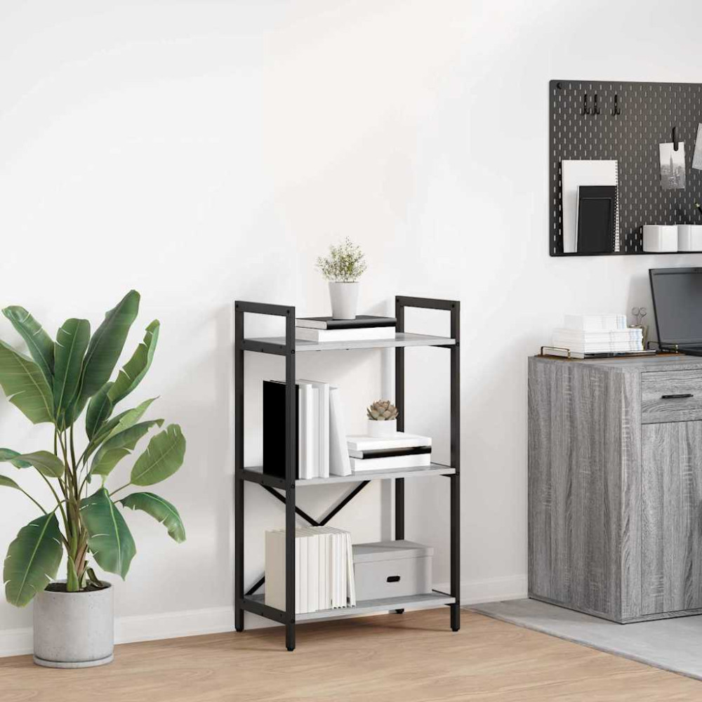 Produktbild för Hyllsystem Grå Sonoma 56 x 34 x 96 cm Konstruerat trä