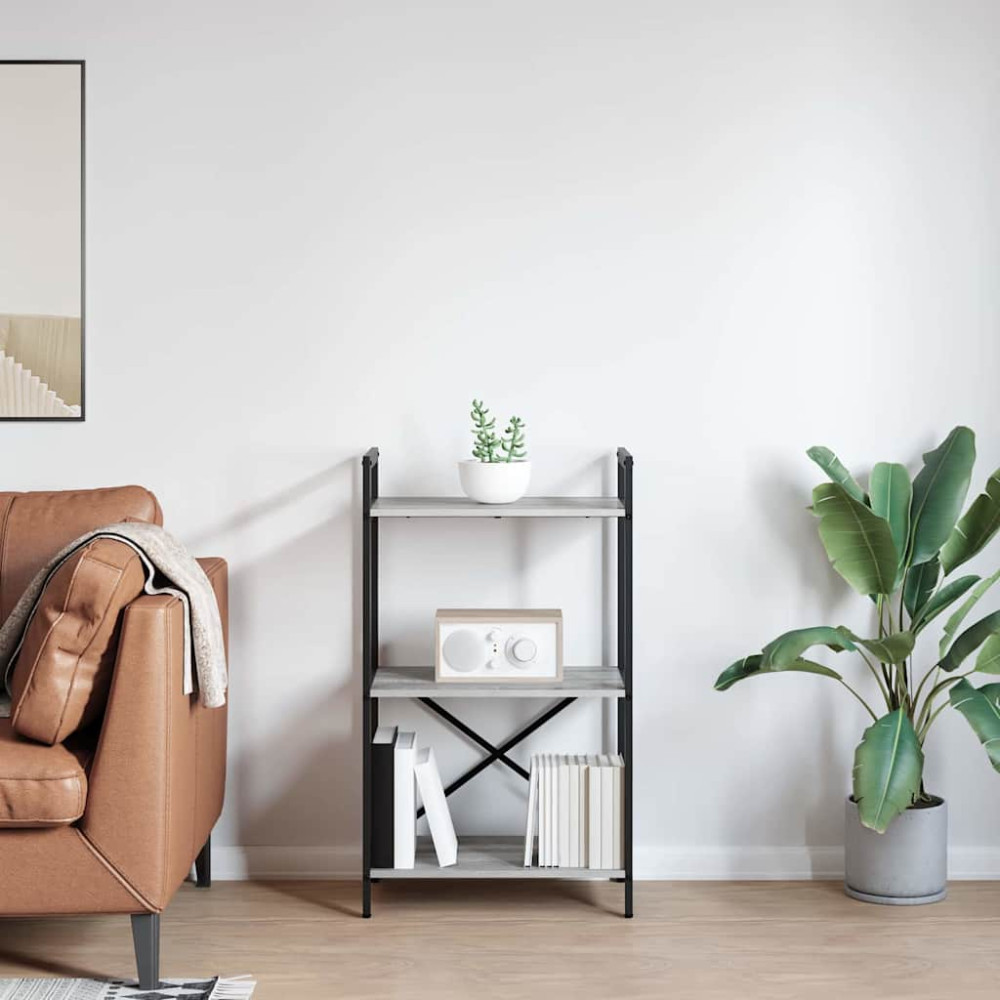 Produktbild för Hyllsystem Grå Sonoma 56 x 34 x 96 cm Konstruerat trä