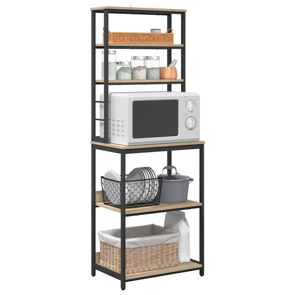 Produktbild för Köks hylla Sonoma-ek 60 x 40 x 168 cm Konstruerat trä
